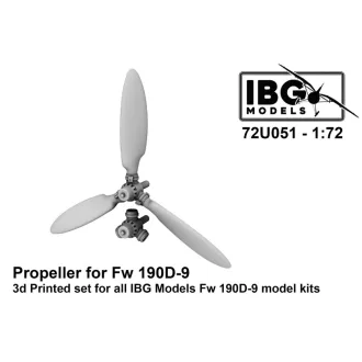   IBG Models Focke-Wulf Fw-190 D family - Propeller Wooden (3D-Printed + decal / for IBG Models kits) - repülőgép légcsavar