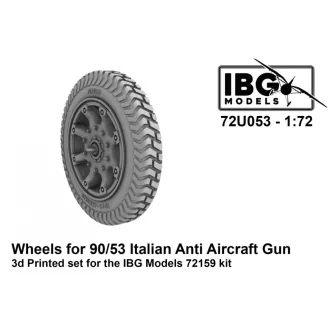   IBG Models Wheels For 90/53 Italian Anti Aircraft Gun - 3D Printed Set For IBG 72159 - katonai jármű kerékkészlet
