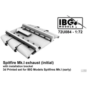   IBG Models Supermarine Spitfire Mk. I - 3D-Printed Exhaust (Initial / for IBG Kits) - repülőgép kipufogókészlet