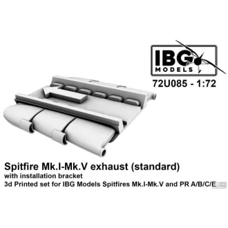   IBG Models Supermarine Spitfire Mk. I - Mk. V - 3D-Printed Exhaust (Standard / for IBG Kits) - repülőgép kipufogókészlet
