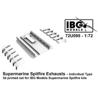  IBG Models Supermarine Spitfire - Exhausts Individual Type (for IBG Kits / 3D-Printed) - repülőgép kipufogókészlet