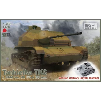   IBG Models TKS - Polish Tankette with 20mm NKM wz. 38 FK-A STARTER SET includes quick build tracks - harckocsi makett