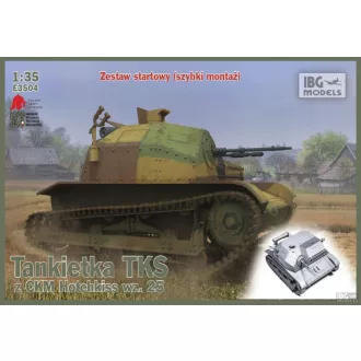   IBG Models TKS Tankette with Hotchkiss wz.25 Heavy Machine Gun - Quick Assembly Starter Set - harckocsi makett