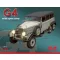 ICM Typ G4 Soft Top WWII German Personnel Car 1:24 katonai jármű makett