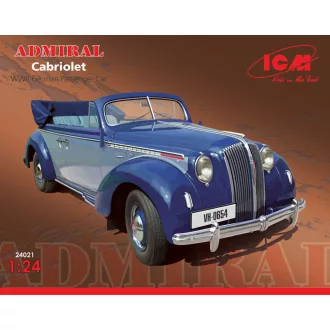   ICM Admiral Cabriolet WWII German Passenger Car 1:24 autó makett