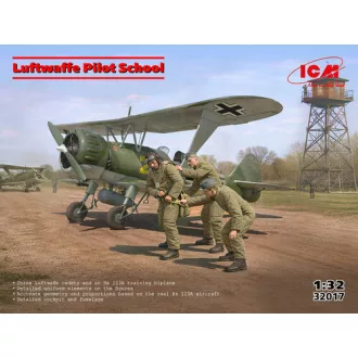   ICM Luftwaffe Pilot School - Henschel Hs-123A (late) with Crew makett