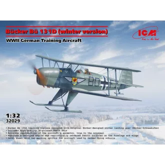   ICM Bucker Bu 131D (Winter Version) - German WWII Training Aircraft makett