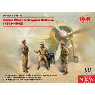   ICM Italian Pilots in Tropical Uniform (1939-1943) ( 1:32 figura készlet