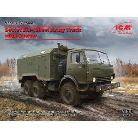ICM Soviet Six-Wheel Army Truck with Shelter makett