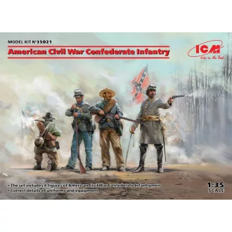   ICM American Civil War Confederate Infantry 1:35 figura készlet