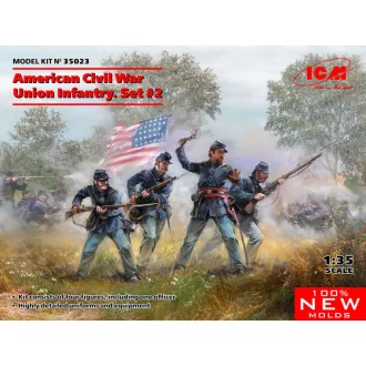   ICM American Civil War Union Infantry. Set #2 (100% new molds) 1:35 figura készlet
