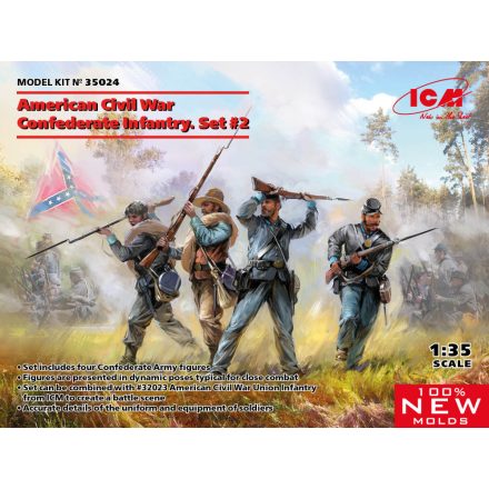 ICM American Civil War Confederate Infantry.Set #2 makett