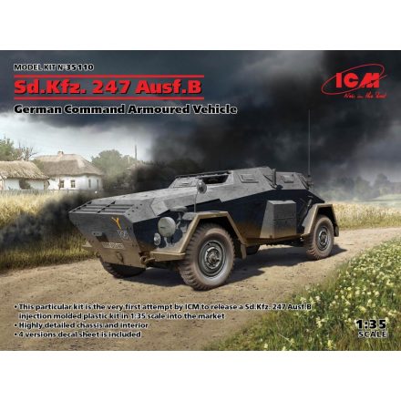 ICM Sd.Kfz. 247 Ausf.B, German Command Armoured Vehicle makett