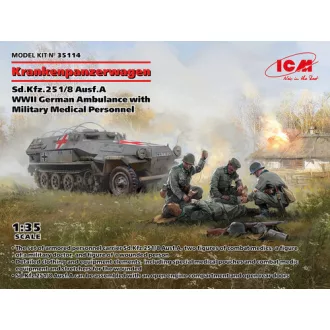   ICM 'Krankenpanzerwagen' - Sd.Kfz.251/8 Ausf.A with Military Medical Personnel makett