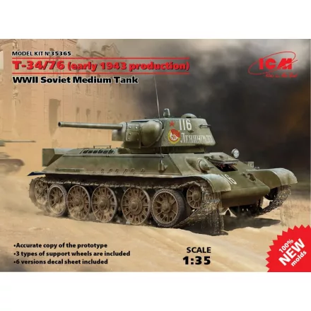 ICM Т-34/76 (early 1943 production) makett