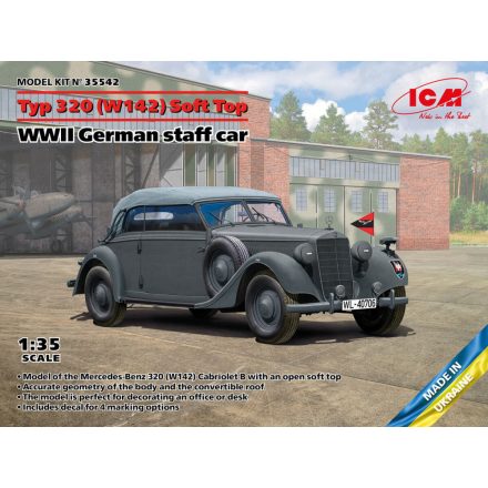 ICM Typ 320 (W142) Soft Top - WWII German Staff Car makett