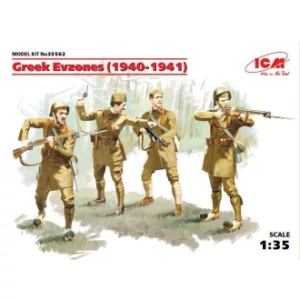   ICM Greek Evzones (1940-1941) (4 Figures) 1:35 figura készlet