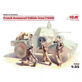   ICM French Armoured Vehicle Crew 1940 1:35 harcjármű makett