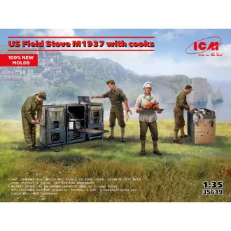   ICM US Field Stove M1937 with cooks (100% new molds) 1:35 dioráma készlet