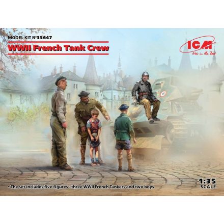 ICM WWII French Tank Crew (4 figures) makett