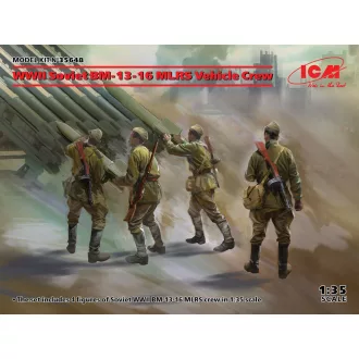   ICM WWII Soviet BM-13-16 MLRS Vehicle Crew 1:35 figura készlet