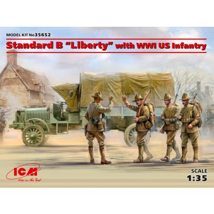 ICM SStandard B Liberty with WWI US Infantry makett