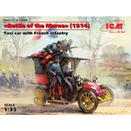 ICM Battle of the Marne (1914) Taxi car wit French Infantry makett