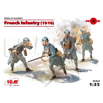 ICM French Infantry 1916 1:35 figura készlet