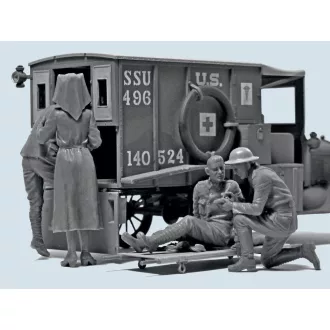 ICM WWI US Medical Personnel 1:35 figura készlet