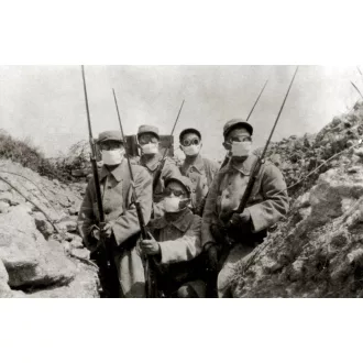 ICM French Infantry in Gas Masks 1918 1:35 figura készlet