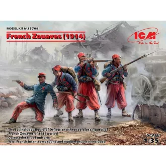 ICM French Zouaves (1914) (4 figures) 1:35 figura készlet