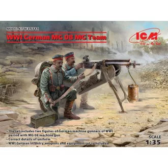 ICM WWI German MG08 MG Team (2 figures) 1:35 figura készlet
