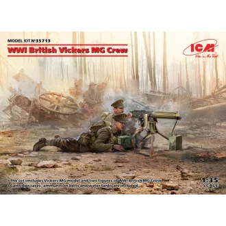   ICM WWI British Vickers MG Crew(Vickers MG & 2figures) 1:35 figura készlet