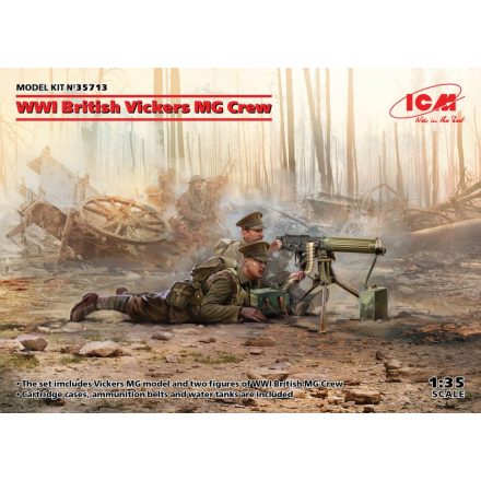 ICM WWI British Vickers MG Crew (Vickers MG & 2 figures)