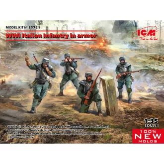 ICM WWI Italian Infantry in armor 1:35 figura készlet