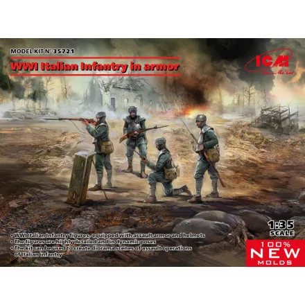 ICM WWI Italian Infantry in armor makett