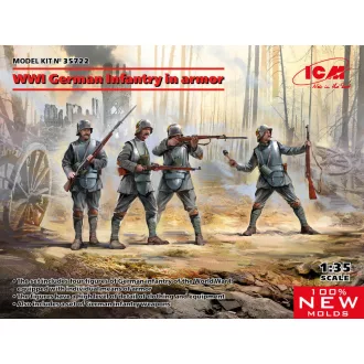 ICM WWI German Infantry in rmor 1:35 figura készlet