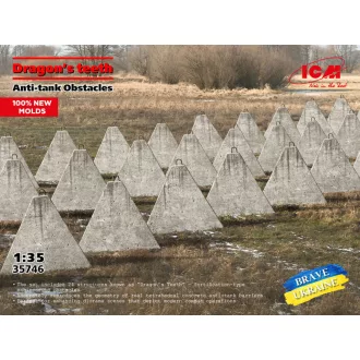 ICM Dragon's Teeth Anti-Tank Obstacles makett