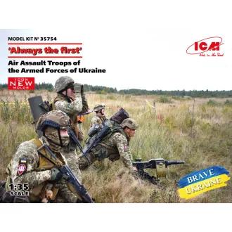   ICM Always the first,Air Assault Troops of the Armed Forces of Ukra(4 fig)new molds 1:35 figura készlet