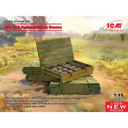 ICM RS-132 Ammunition Boxes (100% new molds) makett