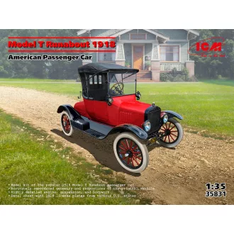   ICM Model T Runabout 1918. American Passenger Car 1:35 autó makett
