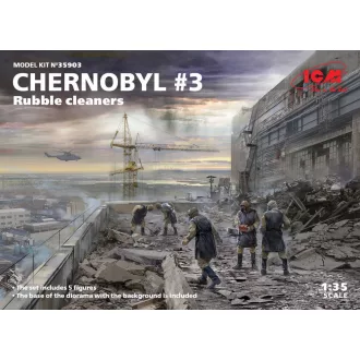   ICM Chernobyl3. Rubble cleaners (5 figures) 1:35 figura készlet