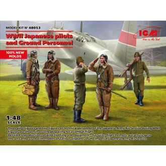   ICM Japanese pilots and Ground Personnel WWII (100% new molds) 1:48 figura készlet