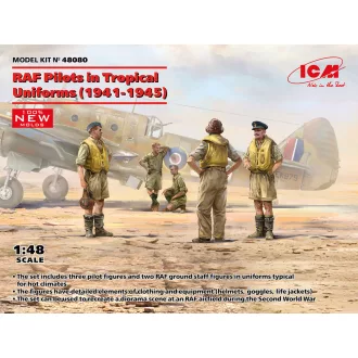   ICM RAF Pilots in Tropical Uniforms (1941-1945) (100% new molds) 1:48 figura készlet