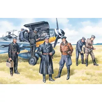   ICM Deutsche Luftwaffe Piloten und Bodenpersonal 1:48 figura készlet