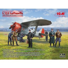   ICM Polikarpov I-153 with Luftwaffe Pilots and Ground Personnel makett