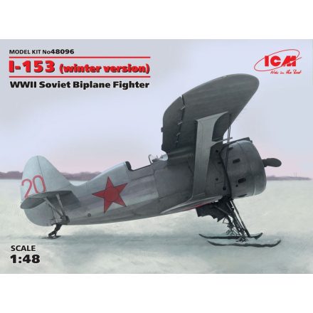 ICM Polikarpov I-153 WWII Soviet Biplane Fighter (winter version) makett