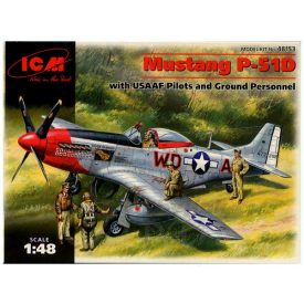  ICM P-51D Mustang USSAF with USAAF Pilots and Ground Personnel makett