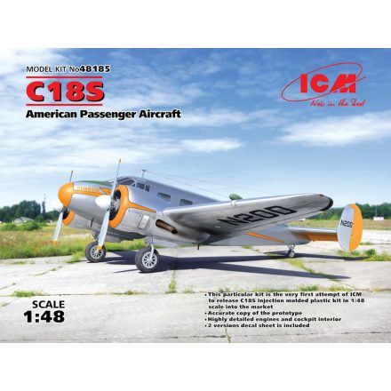 ICM Beech C18S American Passenger Aircraft makett