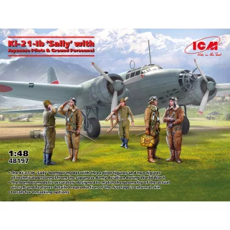   ICM Ki-21-Ib 'Sally' with Japanese Pilots and Ground Personnel 1:48 figura készlet